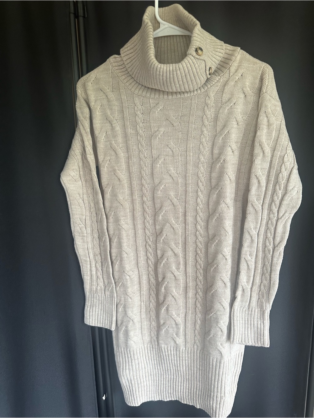 NWT HANOPE Istanbul. Cable knit turtleneck sweater Women’s Small Oatmeal